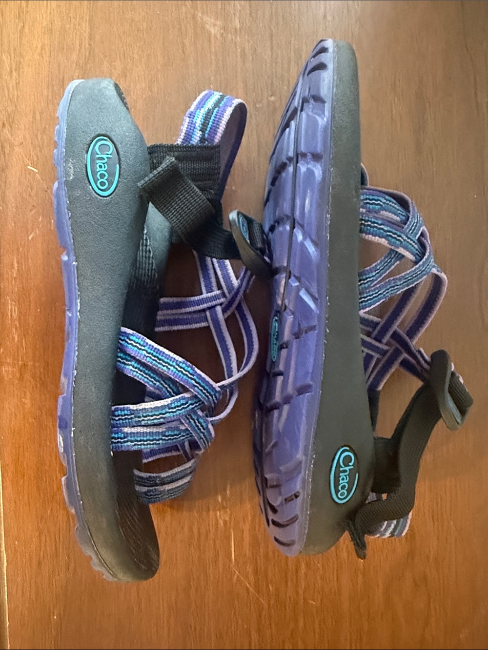 Chaco Purple and Blue Strappy Sandals - Picture 2 of 5
